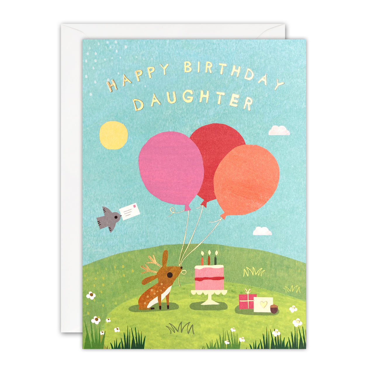 Daughter Deer Birthday Card by James Ellis