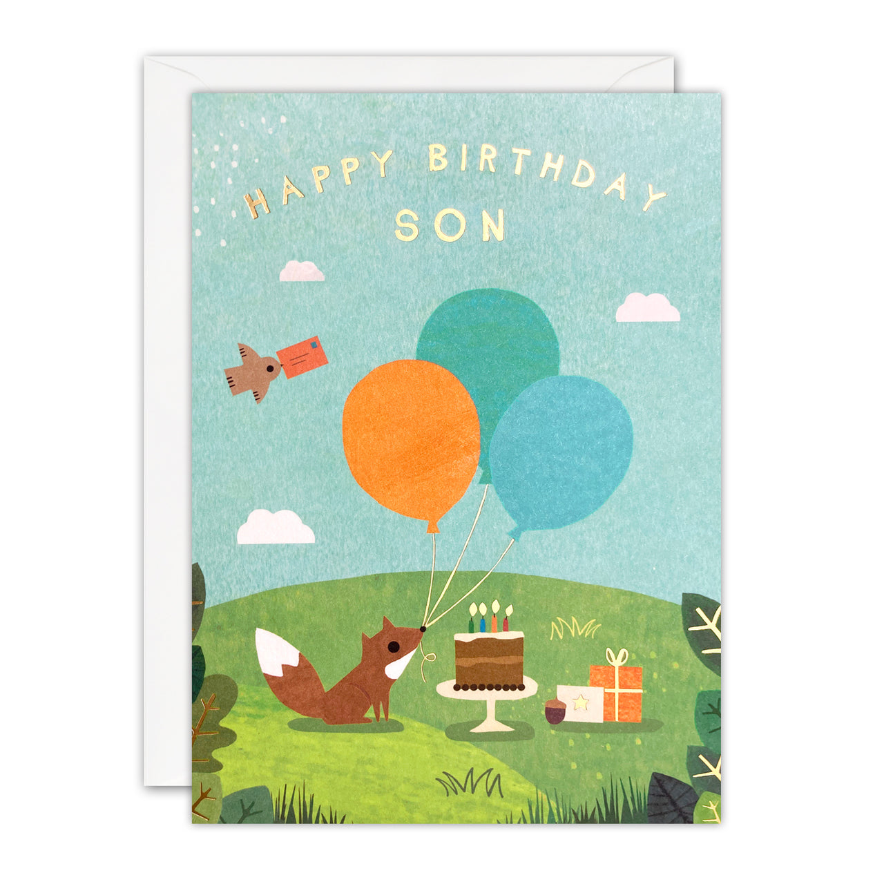 Son Fox Birthday Card by James Ellis