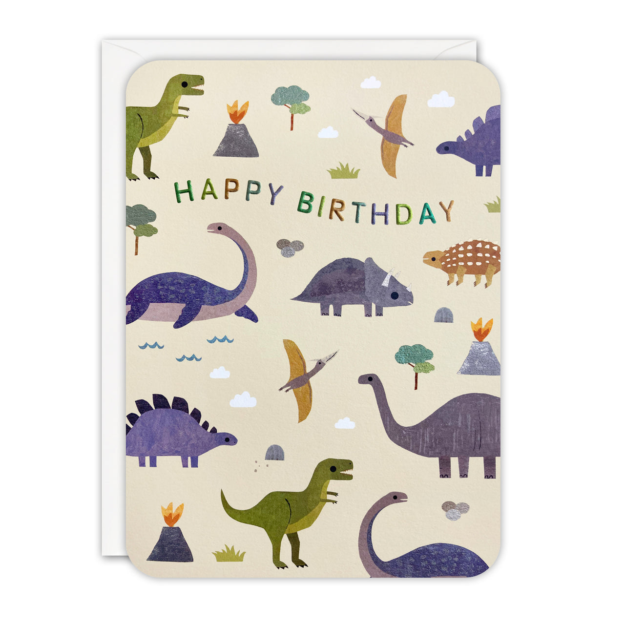 Dinosaurs Birthday Card by James Ellis