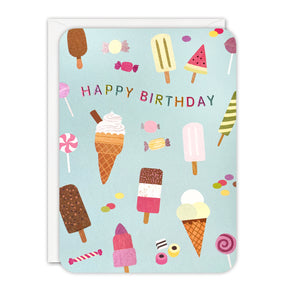 Ice Cream Birthday Card by James Ellis