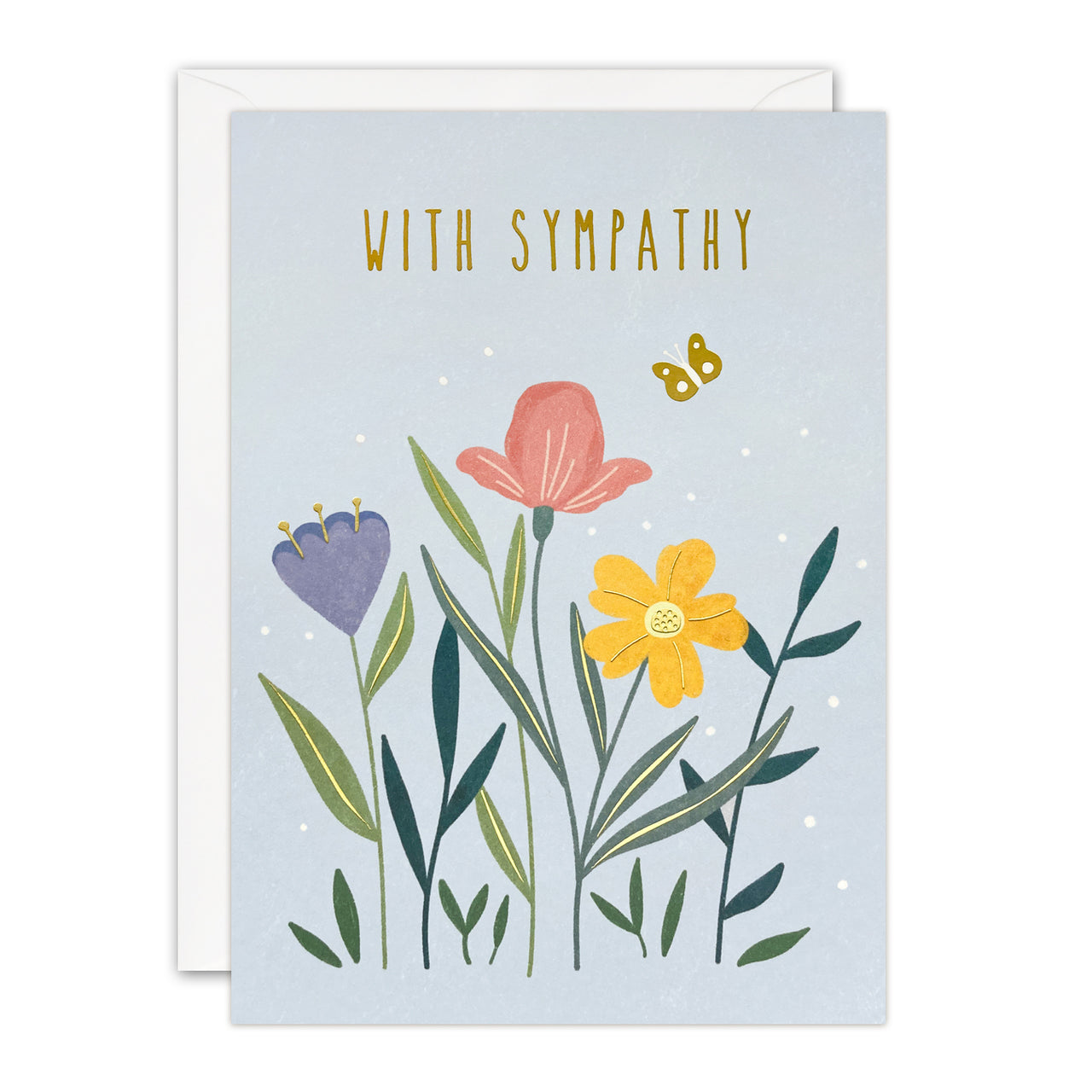 Flowers Sympathy Card by James Ellis