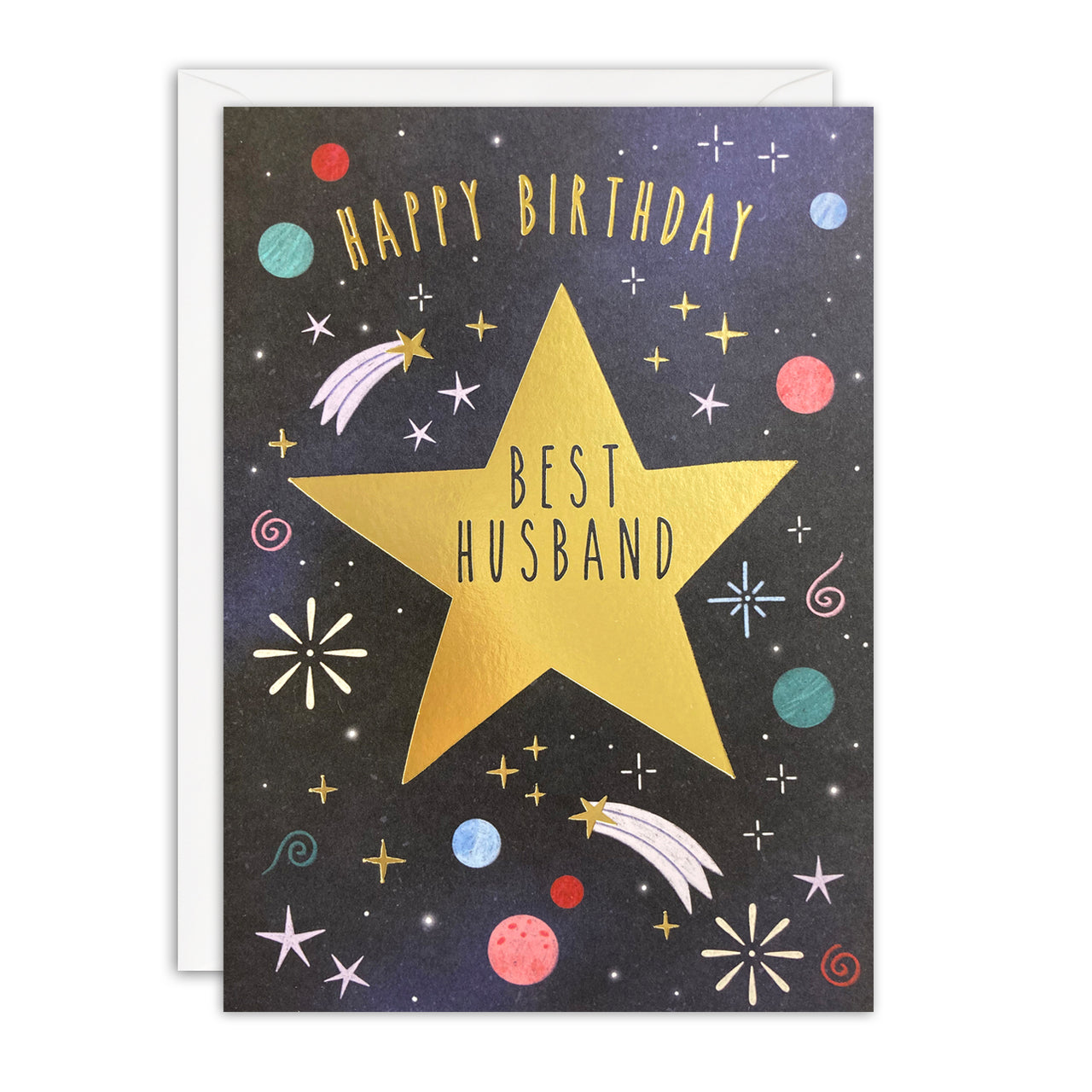 Husband Star Birthday Card by James Ellis