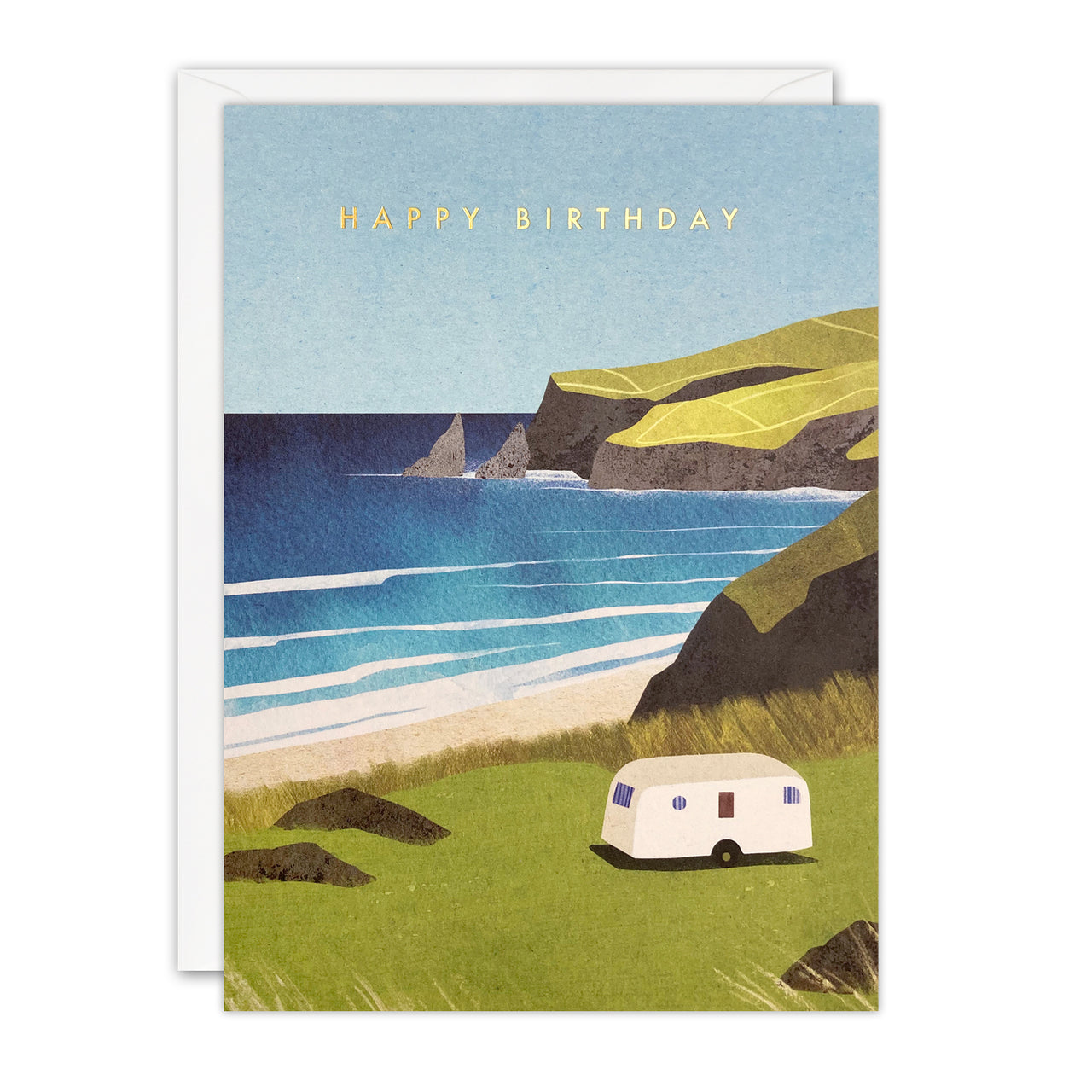 Caravan Birthday Card by James Ellis