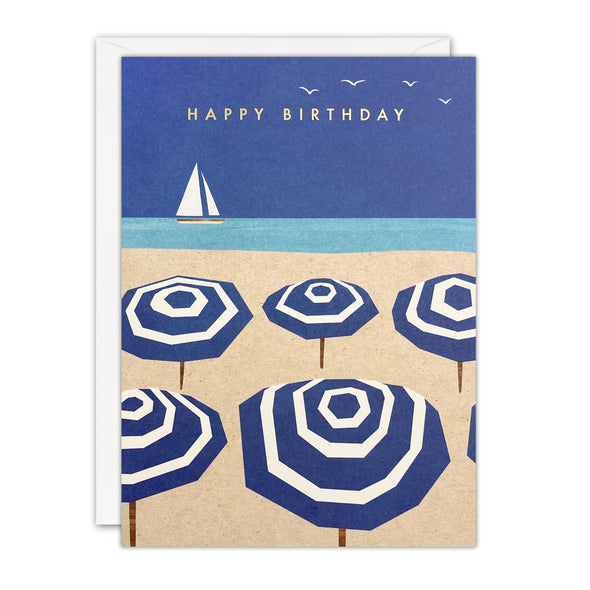 Parasols Birthday Card by James Ellis