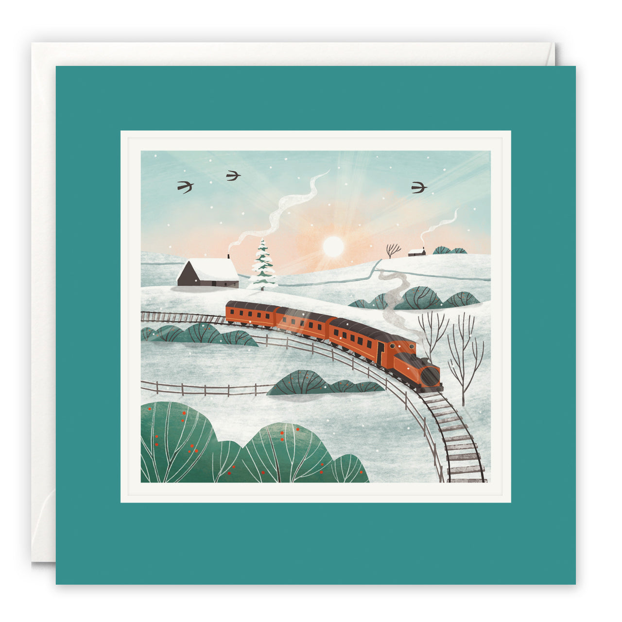 Steam Train Art Card by Holly Astle