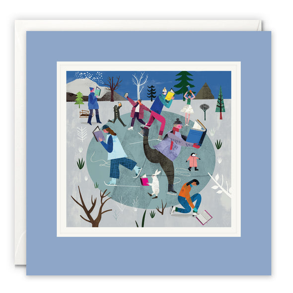 The Ice Skaters Art Card by Martin Haake