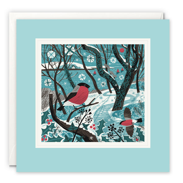 Stack Point Bullfinches Art Card by Matt Johnson