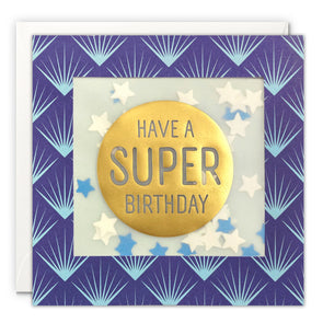 Super Birthday Card with Paper Confetti - Deco Shakies by James Ellis