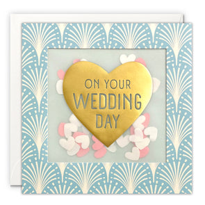 Wedding Day Card with Paper Confetti - Deco Shakies by James Ellis