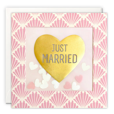 Just Married Wedding Card with Paper Confetti - Deco Shakies by James Ellis