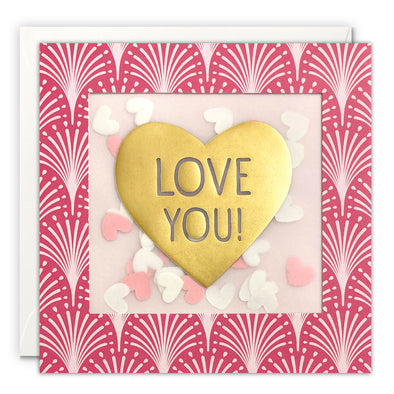 Love You Card with Paper Confetti - Deco Shakies by James Ellis