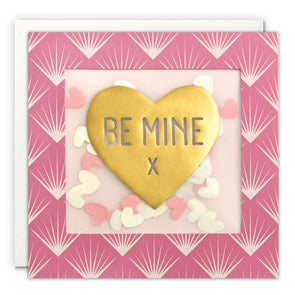 Be Mine Card with Paper Confetti - Deco Shakies by James Ellis