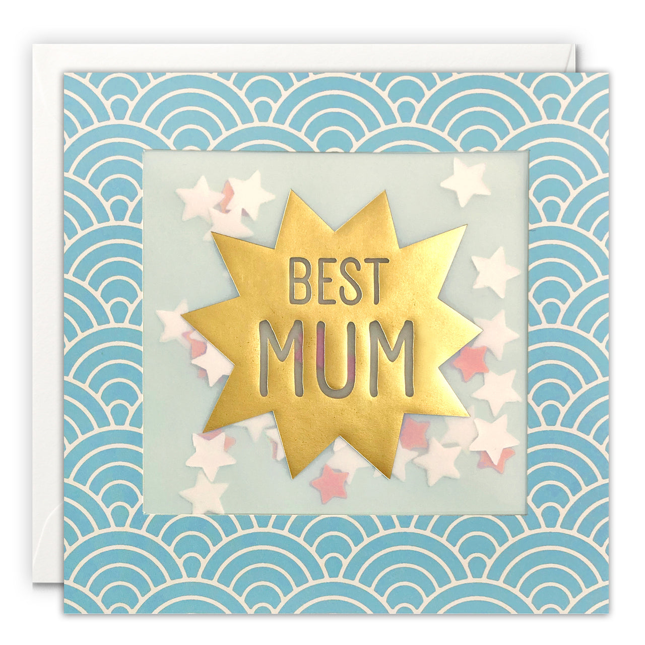 Best Mum Card with Paper Confetti - Deco Shakies by James Ellis