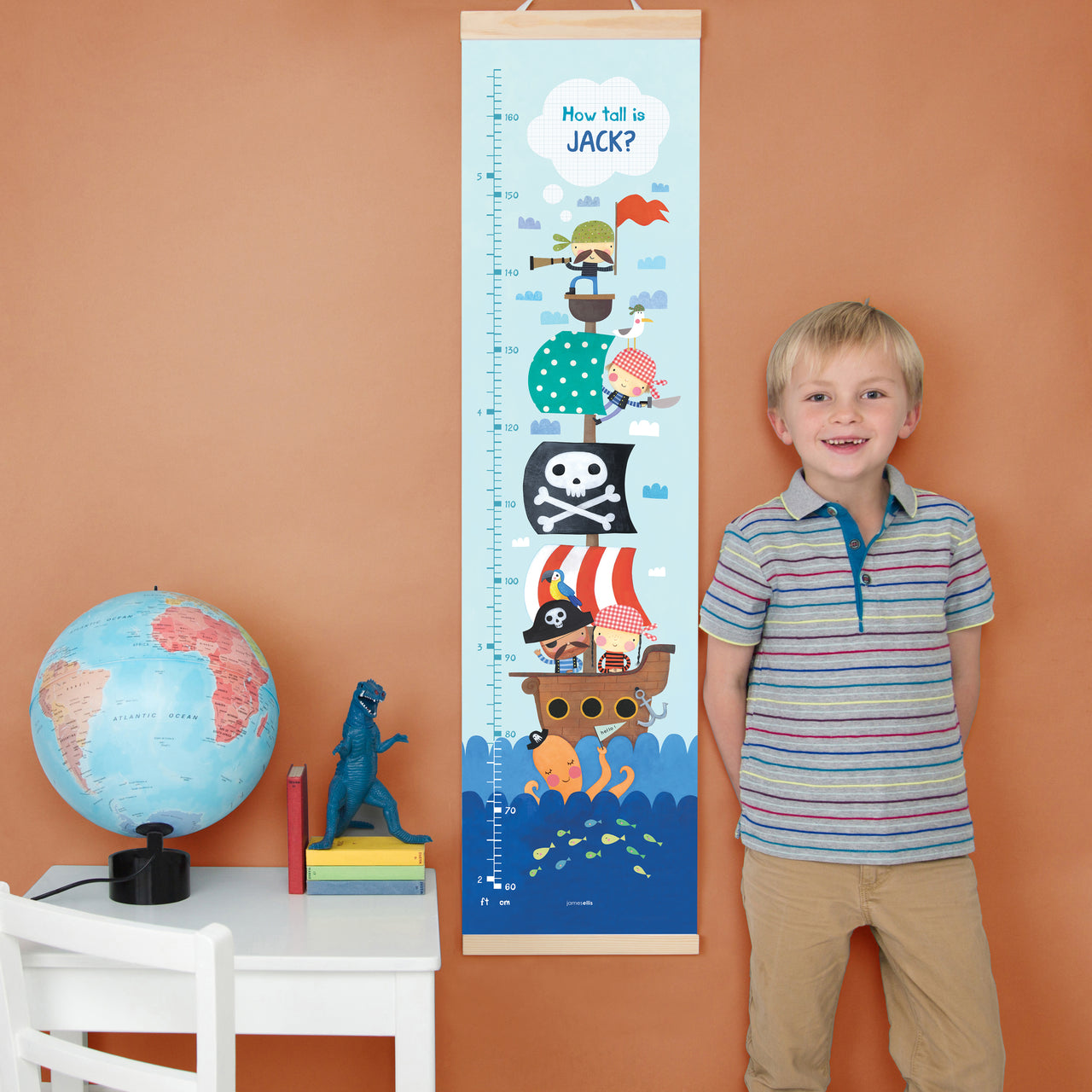 Pirate Canvas and Wood Height Chart