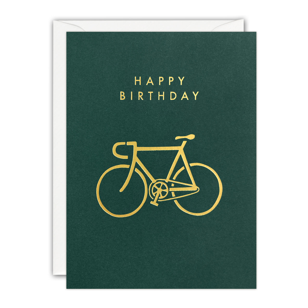 Gold Bike Mini Birthday Card by James Ellis