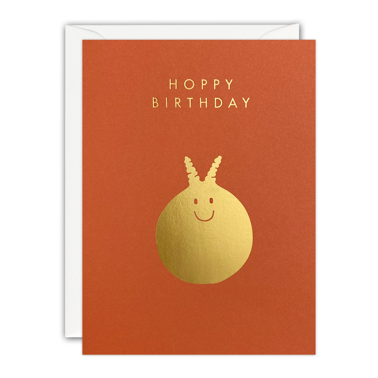 Gold Space Hopper Mini Birthday Card by James Ellis