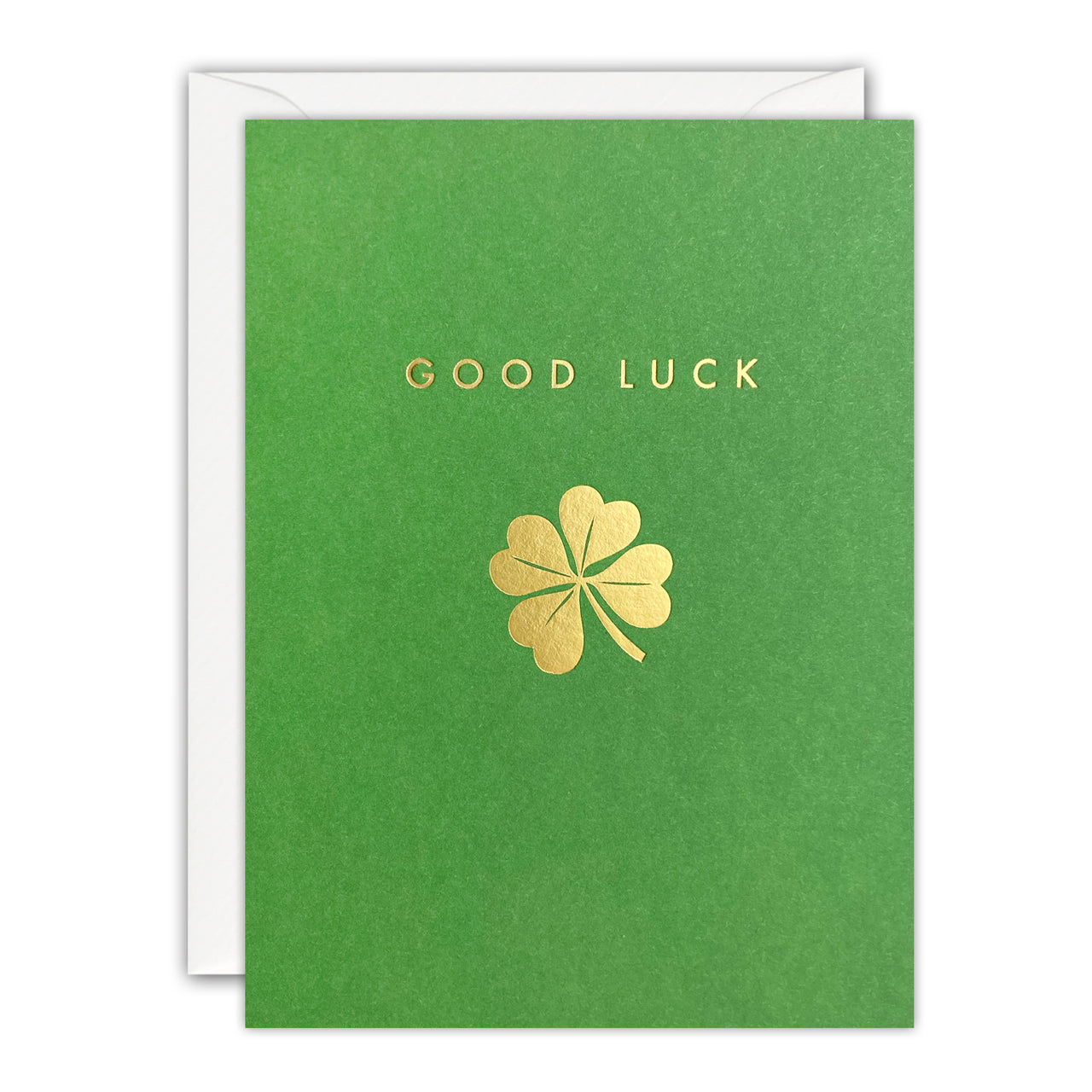 Gold Clover Mini Good Luck Card by James Ellis