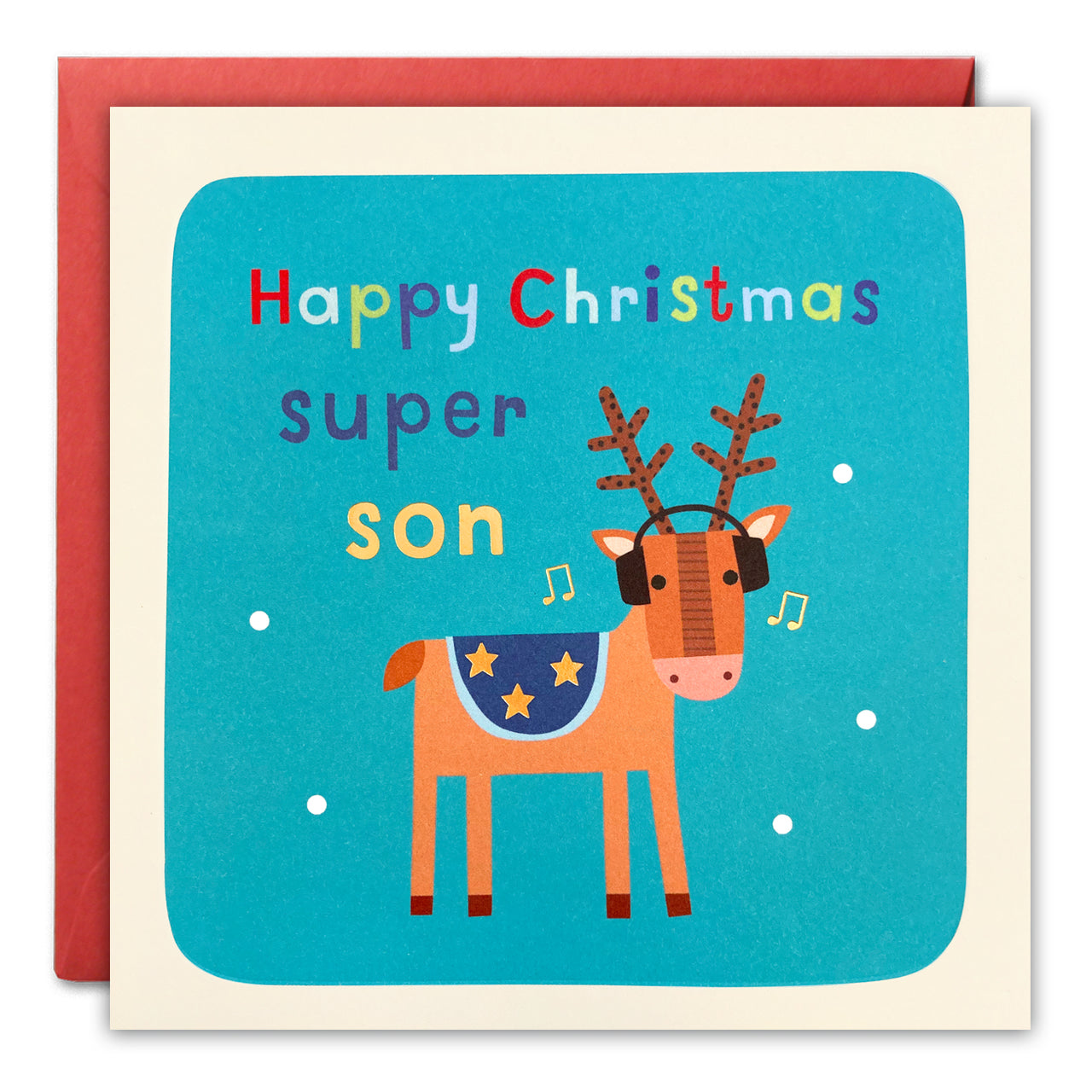 Son Reindeer Christmas Card by James Ellis