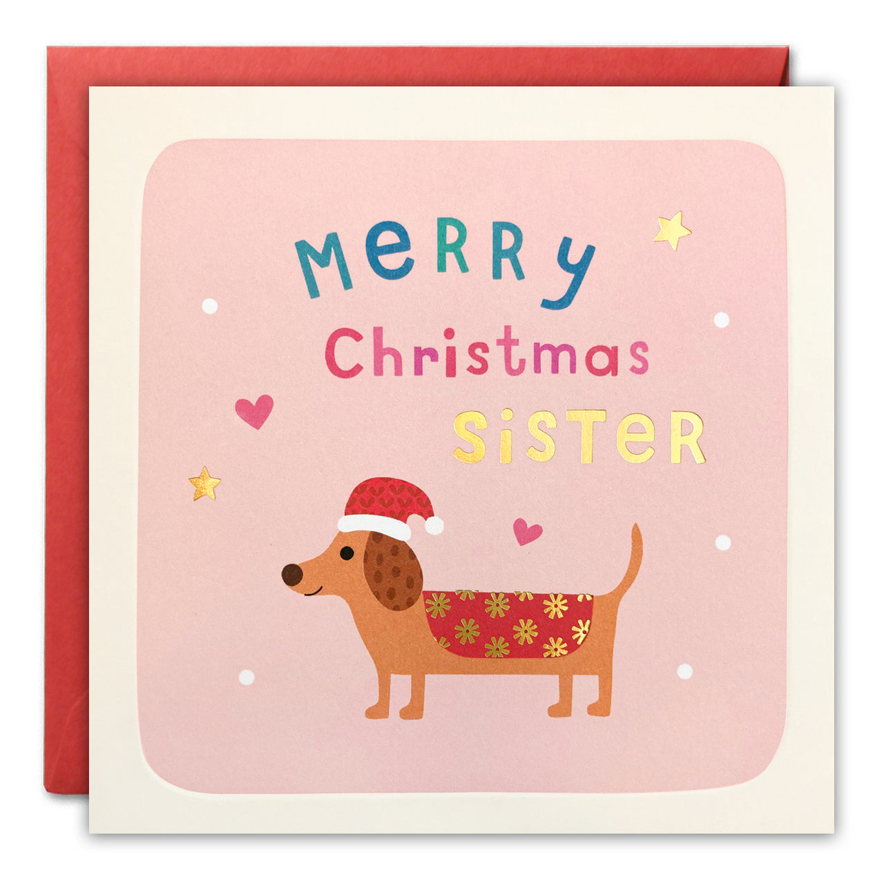 Sister Dachshund Christmas Card by James Ellis