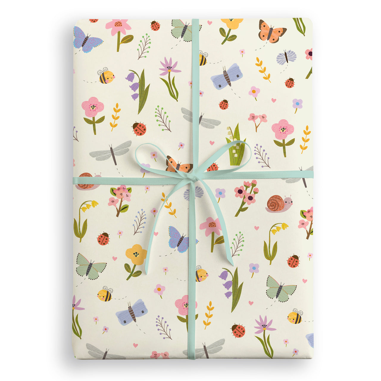 Butterflies and Flowers Wrapping Paper by James Ellis