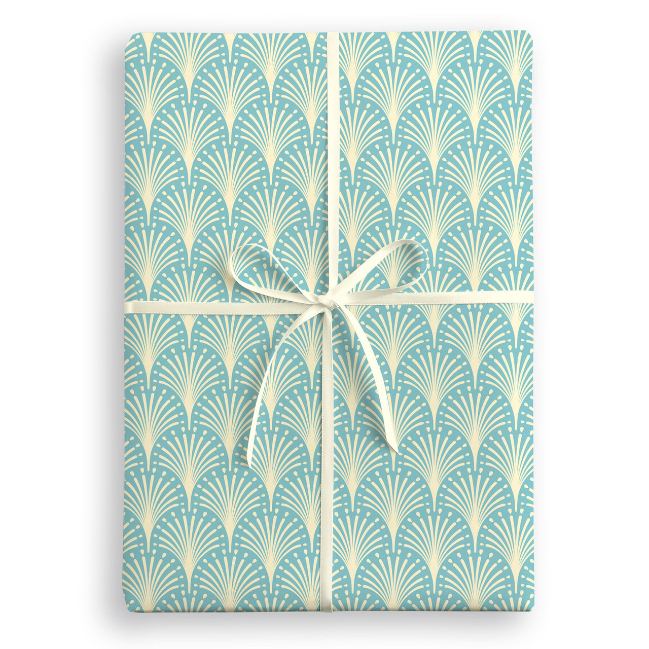 Blue Fireworks Deco Wrapping Paper by James Ellis