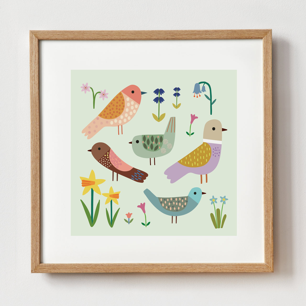 Spring Birds Art Print by Sally Payne