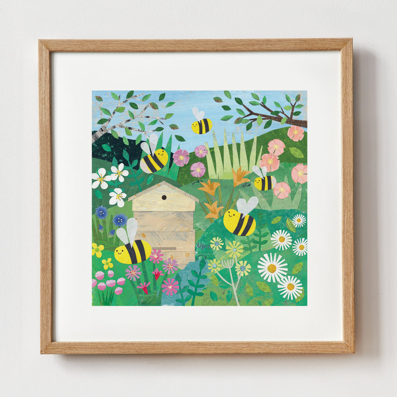 Beehive Garden Art Print by Christina Carpenter