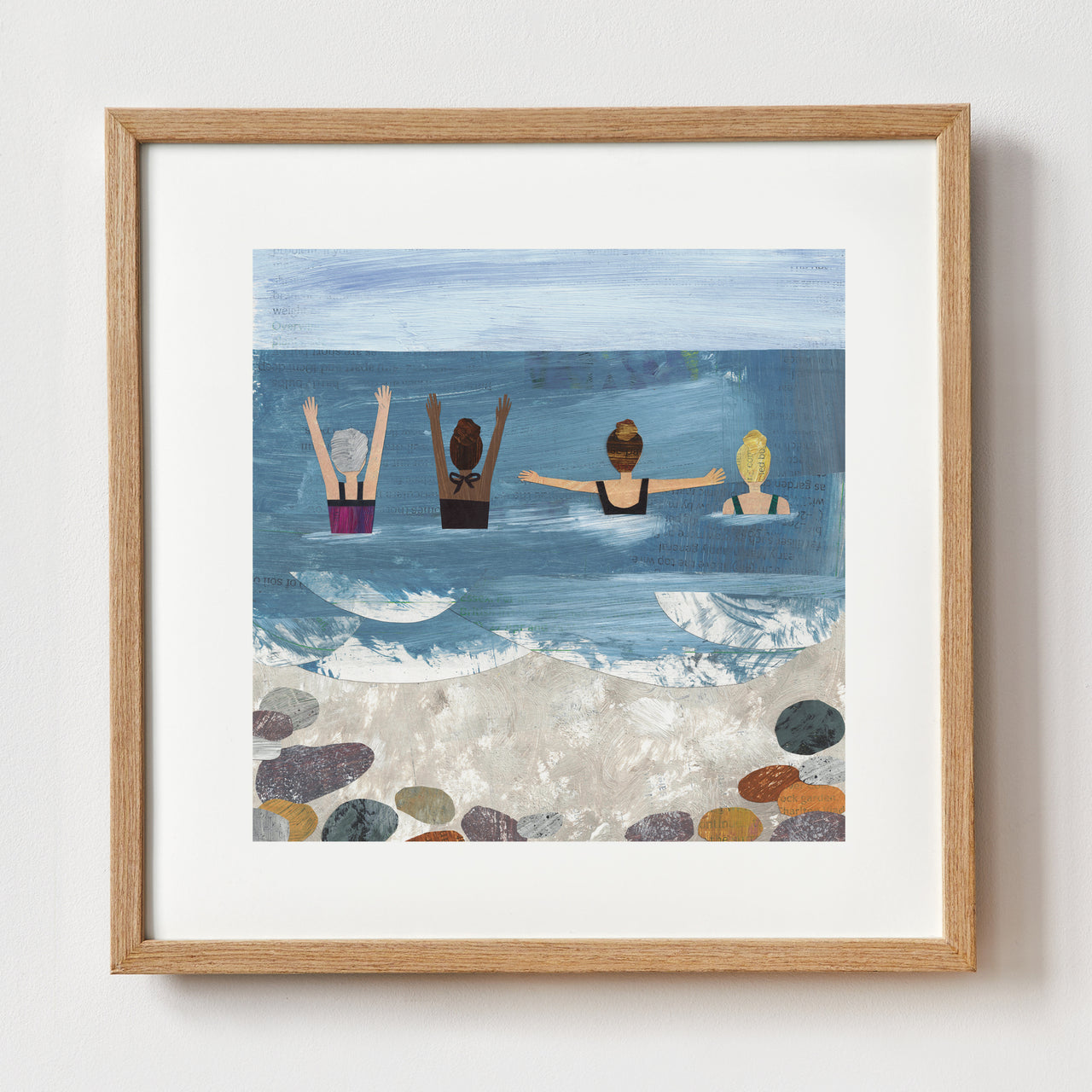 Wild Sea Swimmers Art Print by Christina Carpenter