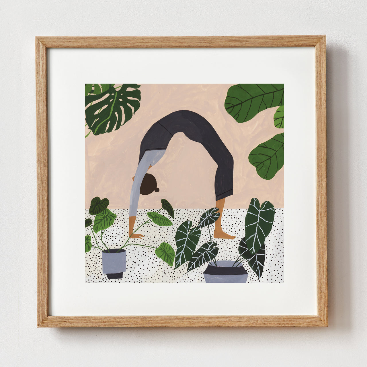 Botanical Yoga Art Print by Rachel Victoria Hillis