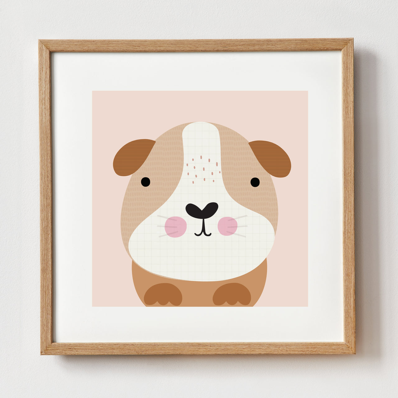 Guinea Pig Art Print by Sally Payne