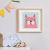 Pink Cat Art Print by Sally Payne