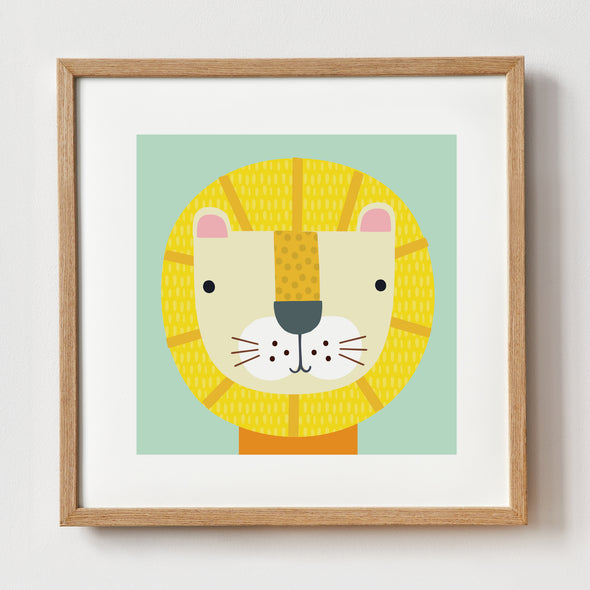 Lion Art Print by Sally Payne