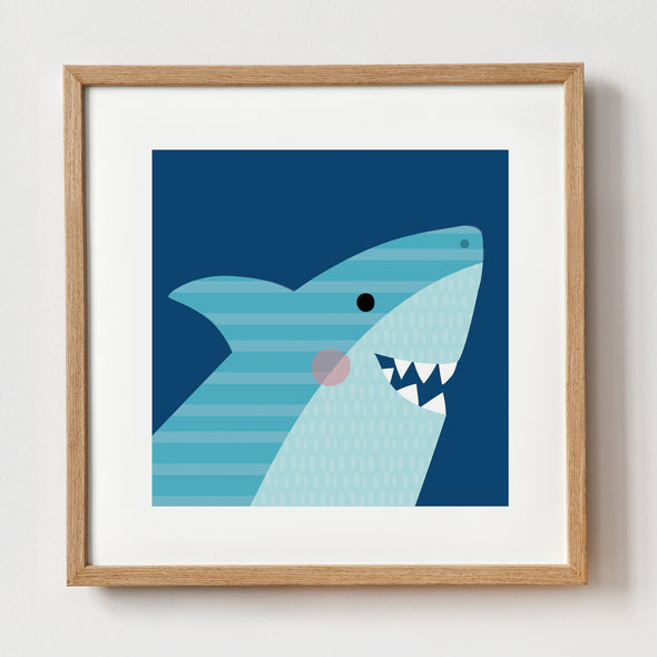 Shark Art Print by Sally Payne