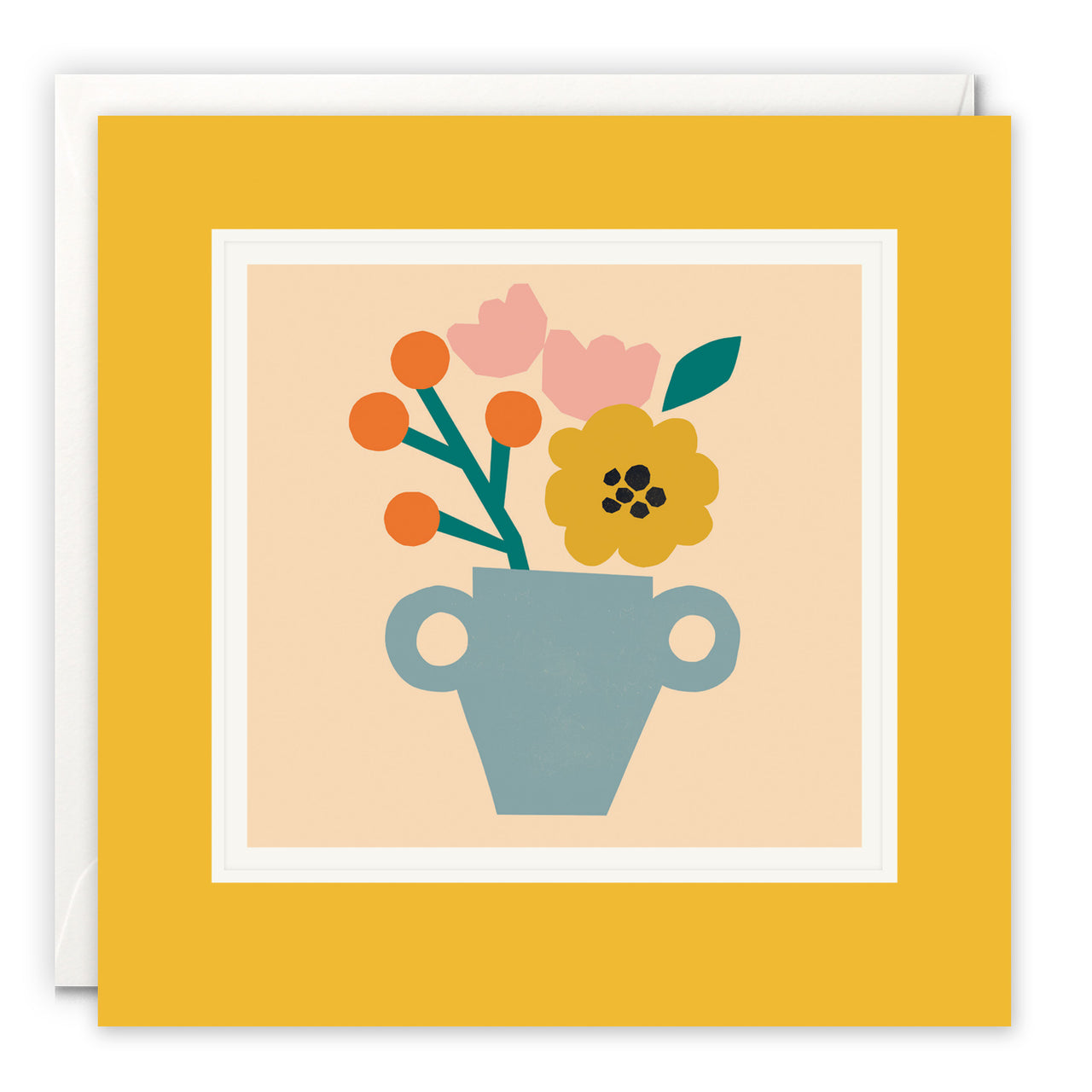 Blue Vase Art Card by Ekaterina Trukhan