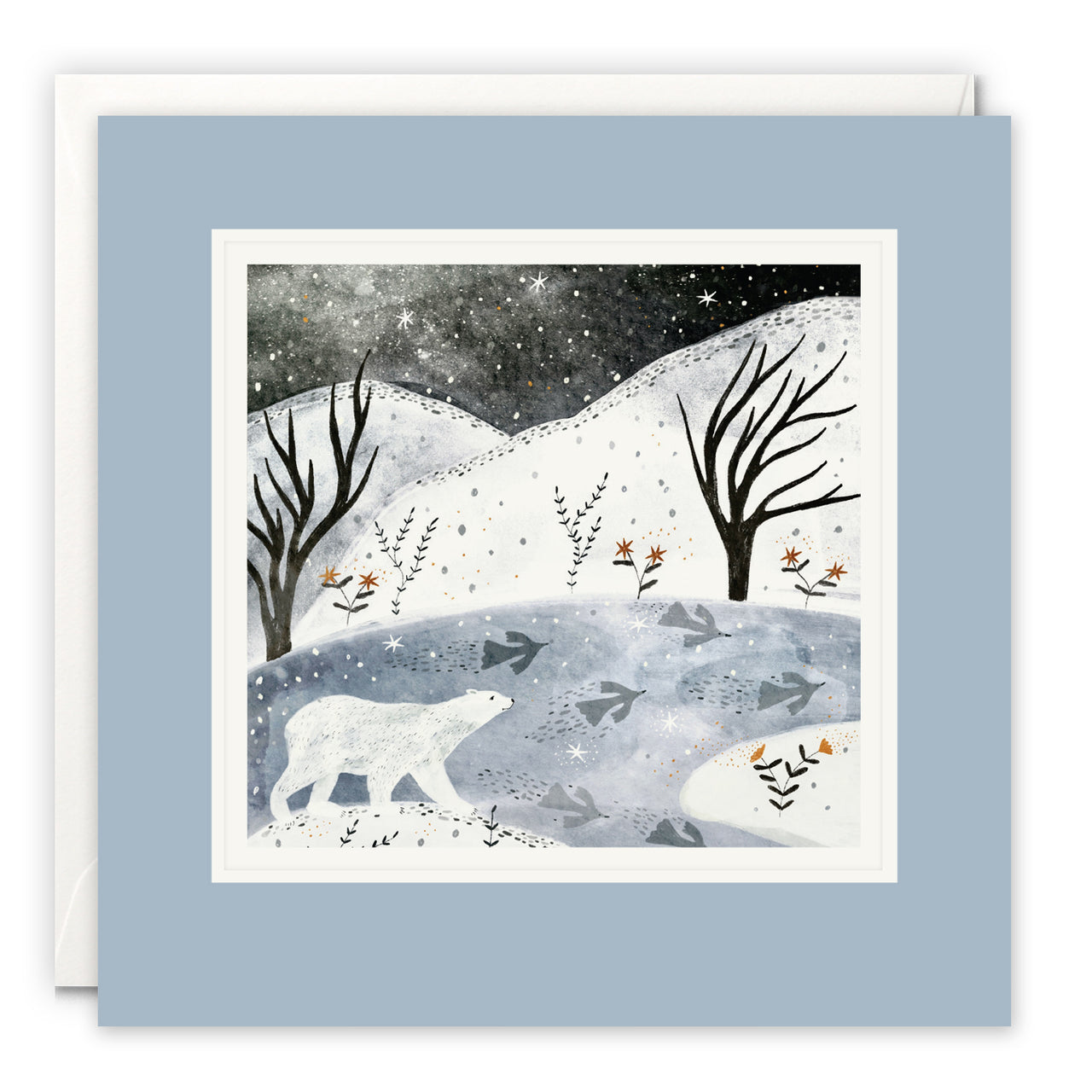 Winter Bear Art Card by Domenique Serfontein