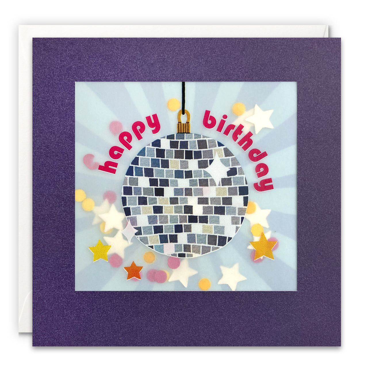 Disco Birthday Card with Paper Confetti - Paper Shakies by James Ellis